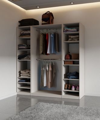 Schrankset für Ankleidezimmer - Set F Cabecao | 3-teilig | Farbe: Kaschmir | off