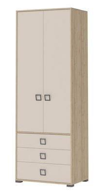 Drehtürenschrank / Kleiderschrank 18, Farbe: Buche / Creme - 236 x 84 x 56 cm (H