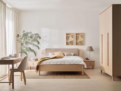 Modernes Schlafzimmer - Set A Aegir, 6-teilig, Farbe: Eiche, skandinavischen Sti