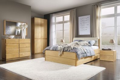Schlafzimmer Komplett - Set D Fazenda, 6 - teilig, teilmassiv, Farbe: Natur