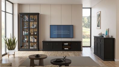 Wohnzimmer Komplett - Set B Torsakala, 3-teilig, reich verzierte Deckplatten und