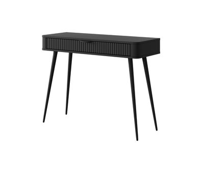 Eleganter Schminktisch Sloughia 15, Farbe: Schwarz, ABS-Kantenschutz, Griffe und