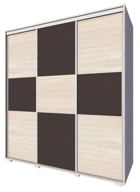Schiebetürenschrank / Kleiderschrank Rabaul 38, Farbe: Sonoma Eiche hell / Sonom