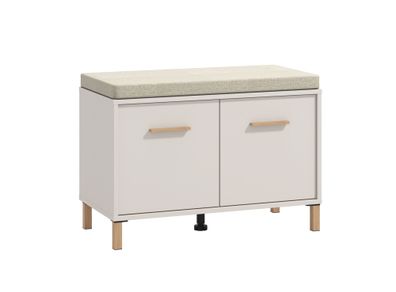 Sitzbank mit Stauraum Venac 05, gepolsterte Sitzfläche, Farbe: Eiche Artisan / K