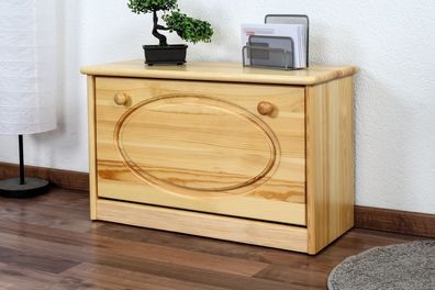 Schuhschrank Kiefer massiv Vollholz natur 019 - Abmessung 45 x 72 x 29 cm (H x