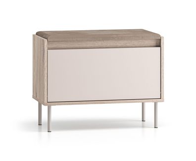Schuhschrank | Soft-Close-Funktion | 1 Kipptür | Farbe: Eiche Cremona / Kaschmir