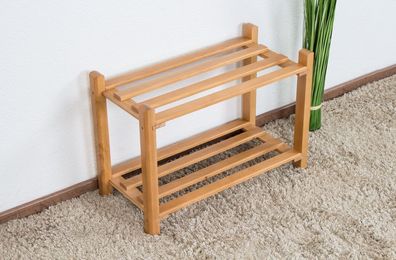 Schuhregal Buche Vollholz massiv Erlefarben Junco 225 - 40 x 58 x 26 cm (H x B x