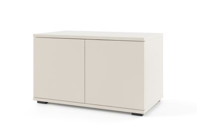 Schuhschrank mit zwei Drehtüren Boquilla 06, Farbe: Kaschmir, schlichtes Design,