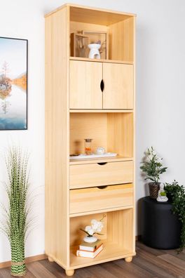 Regal Kiefer massiv Vollholz natur Junco 46C - Abmessung 195 x 60 x 42 cm (H x B
