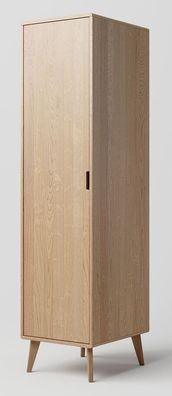 Schrank Eiche massiv natur Aurornis 01 - Abmessungen: 200 x 50 x 60 cm (H x B x