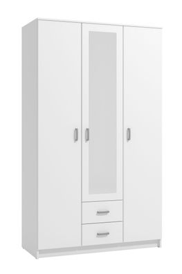 Heller Drehtürenschrank / Kleiderschrank mit zwei Schubladen Kovin 06, eine Spie