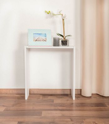 Regal "Easy Möbel" S01, Buche Vollholz massiv Weiß lackiert - 60 x 54 x 20 cm (H