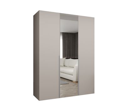 Kleiderschrank / Drehtürenschrank mit zwei Kleiderstangen Eiger 76, Farbe: Kasch