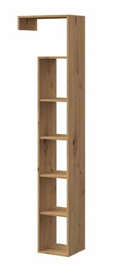 Jugendzimmer - Schrankaufsatz Garian 17 , Farbe: Eiche - Abmessungen: 203 x 50 x