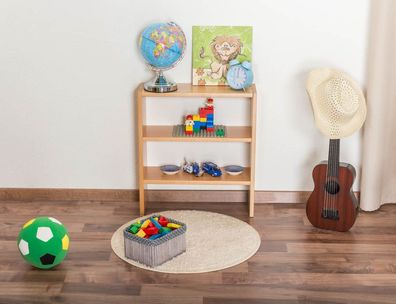 Regal "Easy Möbel" S03, Buche Vollholz massiv Natur - 59 x 54 x 20 cm (H x B x T