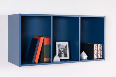 Jugendzimmer - Regal Skalle 01, Farbe: Blau - Abmessungen: 94 x 47 x 35 cm (H x