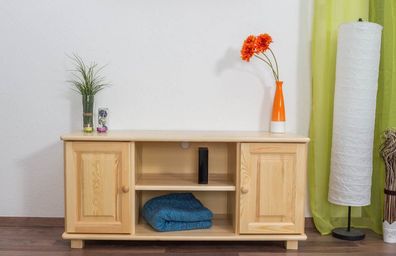 TV-Unterschrank Kiefer Vollholz massiv natur 001 - Abmessung 55 x 118 x 47 cm (