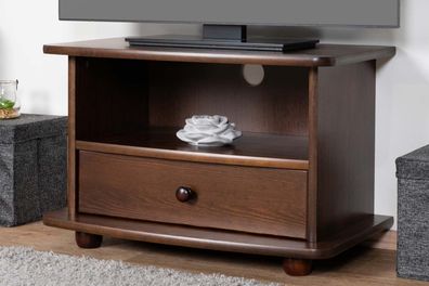 TV-Unterschrank Kiefer massiv Vollholz Walnussfarben Junco 200 - Abmessung 46 x