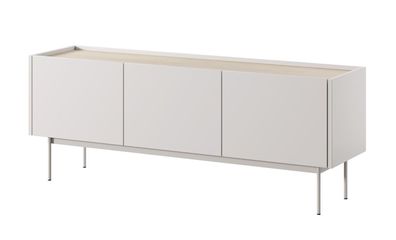 TV-Unterschrank Cascob 01, Kaschmir / Eiche, 55 x 144 x 37 cm, mit 3 Fächern und