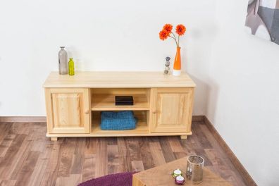 TV-Unterschrank Kiefer Vollholz massiv natur 001 - Abmessung 55 x 136 x 47 cm (