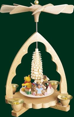 Tischpyramide Bärenkinder Höhe= 19cm NEU Holzpyramide Tischdekoration Dekoration