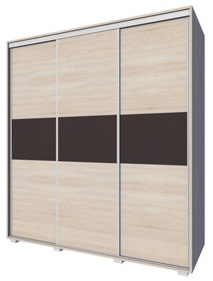 Schiebetürenschrank / Kleiderschrank Rabaul 40, Farbe: Sonoma Eiche hell / Sonom