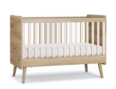 Babyzimmer Gitterbett / Babybett | Farbe: Beige / Eiche Cremona | Liegefläche: 7