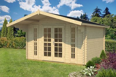 Gartenhaus Bosruck inkl. Fußboden - 40 mm Blockbohlenhaus, Grundfläche: 13 m², S