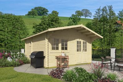 Gartenhaus Feuerköpfl inkl. Fußboden - 28 mm Blockbohlenhaus, Grundfläche: 20,7