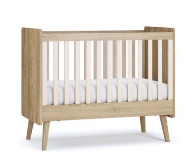 Babyzimmer Gitterbett / Babybett | Farbe: Beige / Eiche Cremona | Liegefläche: 6