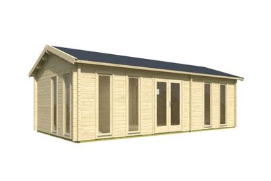 Gartenhaus aus nordischen Fichtenholz, inkl. Fußboden, Grundfläche: 32 m², 70 mm
