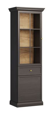 Vitrine Torsakala 20 inklusive LED-Beleuchtung, 200 x 63 x 41 cm, 1 Schublade, 1