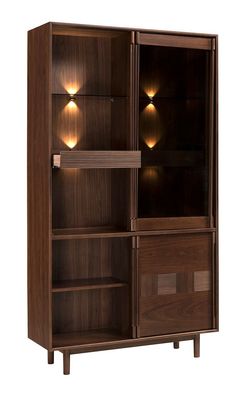 Vitrine Inginele 05 mit viel Platz, inkl. LED-Beleuchtung, 204 x 109 x 43 cm, 2
