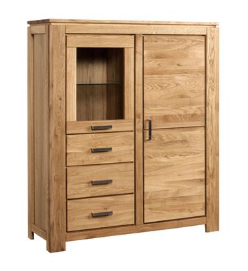 Moderne Vitrine passend für Saug- und Wischroboter Balsa 08, Natur, 1 Glaseinleg