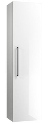 Badezimmer - Hochschrank Noida 55, Farbe: Weiß glänzend ? Abmessungen: 138 x 35