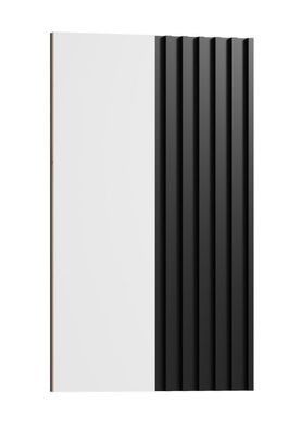 Spiegel mit schwarzen Lamellen, elegantes Design, 110 x 67 x 4 cm, ABS-Kanten, h