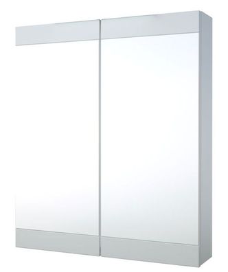 Bad - Spiegelschrank Eluru 01, Farbe: Weiß glänzend ? 70 x 60 x 14 cm (H x B x T