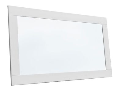 Spiegel Gyronde 27, Kiefer massiv Vollholz, weiß lackiert - 130 x 47 x 2 cm (H x