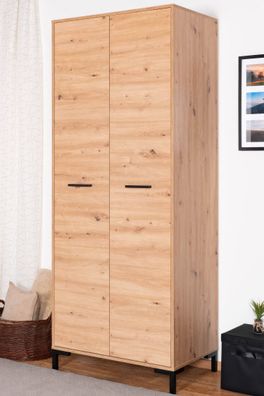 Kleiderschrank mit viel Stauraum Pandrup 17, Farbe: Eiche - Abmessungen: 200 x 8