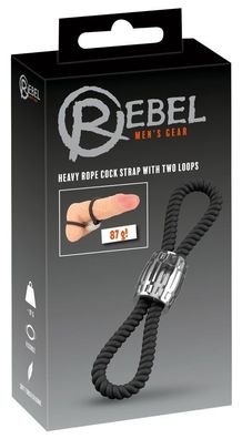 Rebel Penis- Hoden- Doppelschlaufe im Seil-Design Penisring Hodenring