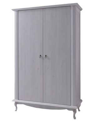 Drehtürenschrank / Kleiderschrank Bignona 01, Farbe: Kiefer weiß - 196 x 125 x 5