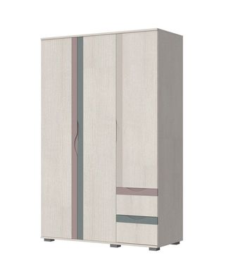 Großer Kleiderschrank für Kinderzimmer / Jugendzimmer Peter 09, drei Türen, Farb