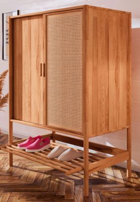 Vorzimmerschrank Wellsford 42 Kernbuche massiv geölt - Abmessungen: 150 x 108 x
