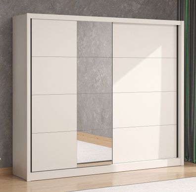 Breiter Kleiderschrank / Schiebetürenschrank Apatin 05, 2,5 Meter breit, Farbe: