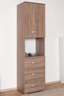 Schrank Kikori 18, Farbe: Sonoma Eiche - Abmessungen: 190 x 50 x 40 cm (H x B x