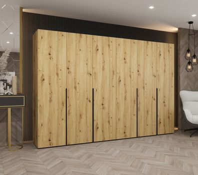 Kleiderschrank / Drehtürenschrank mit Soft-Close-Funktion Eiger 45, Farbe: Eiche