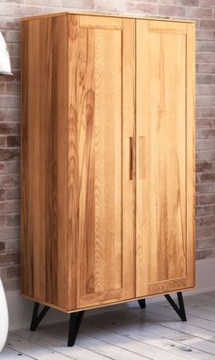 Drehtürenschrank / Kleiderschrank Masterton 05 Kernbuche massiv geölt - Abmessun