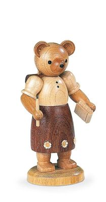 Bärensammelfigur Bärenschulmädchen natur klein Höhe 10 cm NEU Bär Bärenfigur