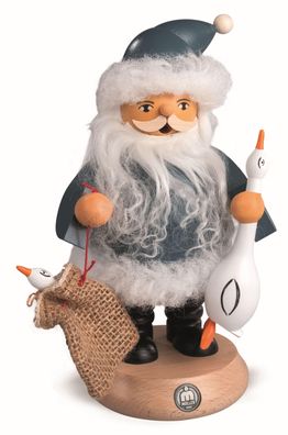 Räucherfigur Räuchermann mittelgroß Nordic Santa mit Gans Auguste (BxH):11x18cm