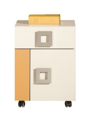 Jugendzimmer Rollcontainer Namur 20, Farbe: Orange / Beige - Abmessungen: 52 x 4